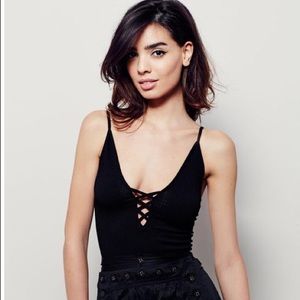 Free people black crossfire cami tank xs/s